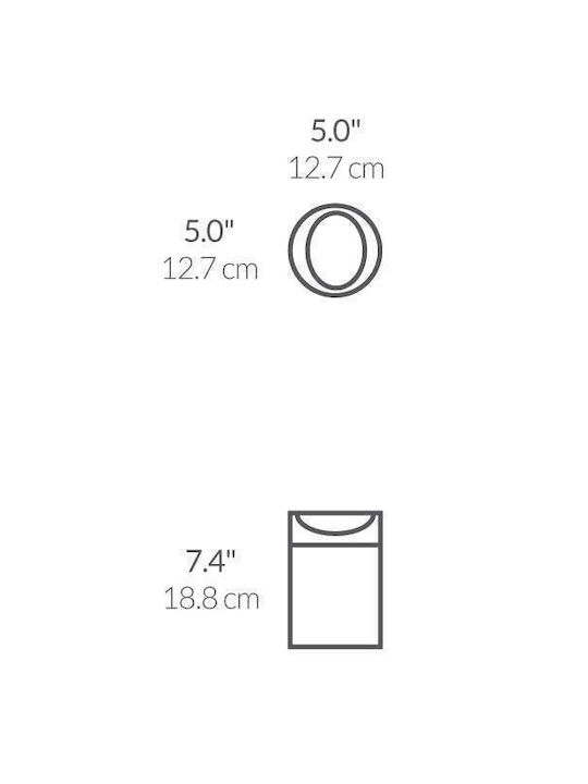 Simplehuman Κάδος Απορριμμάτων Πλαστικός Καφέ 1.5lt