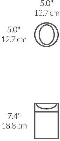 Simplehuman Пластмасов Кош За Боклук Бял 1.5л