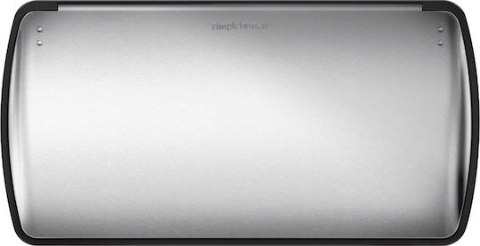 Simplehuman Κάδος Ανακύκλωσης Πλαστικός με Πεντάλ Ασημί 46lt