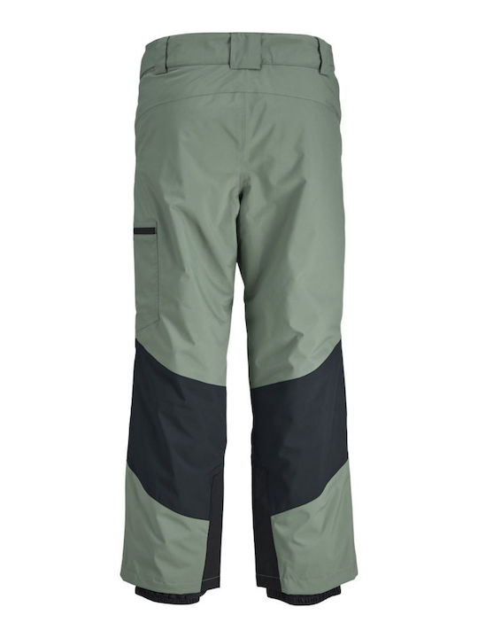 Jack & Jones 12284674 Men's Trousers for Ski & Snowboard Green