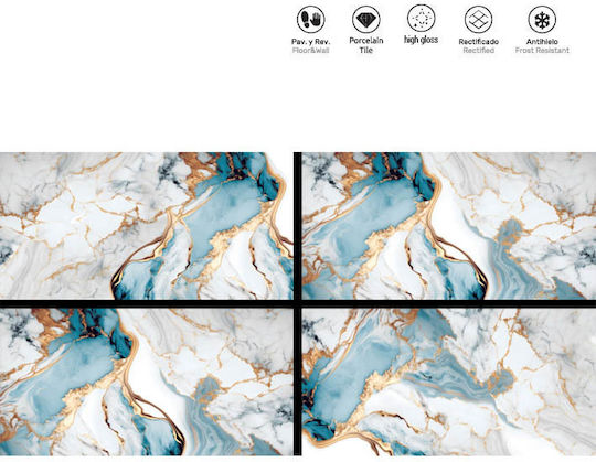 LV Granito Fliese Boden / Wand Innenbereich 120x60cm Aqua