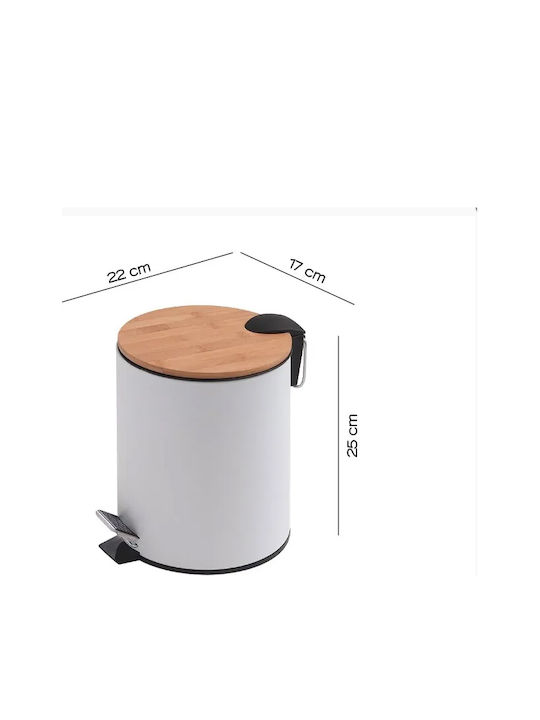 Gedy Bamboo Καλαθάκι Μπάνιου 3lt Λευκό