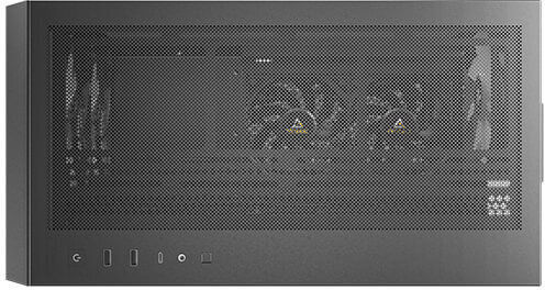 Antec FLUX REAR Gaming Midi-Turm Computergehäuse mit Seitenfenster Schwarz