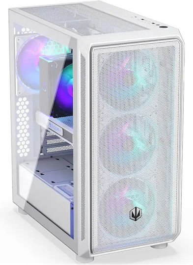 Endorfy Arx 500 ARGB Gaming Midi Tower Computer Case White