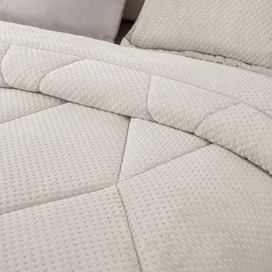 Saint Clair Κουβερτοπάπλωμα Υπέρδιπλο 220x240εκ. Ivory 660 GSM