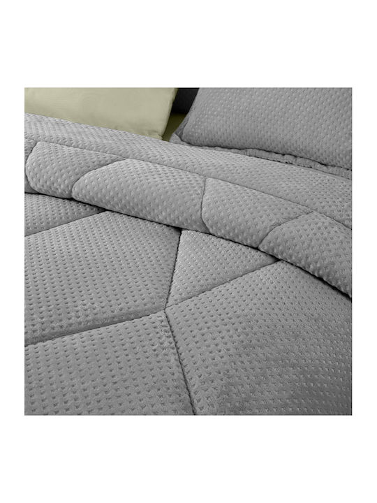 Saint Clair Bettbezug Großes Doppelbett 220x240cm Silver 660 GSMGsm