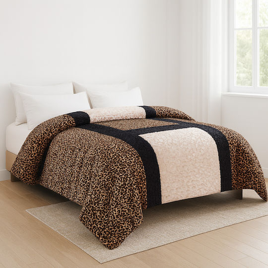 Saray Home Duvet Cover Queen 220x240cm Animal Print Vison 300 GSMGsm
