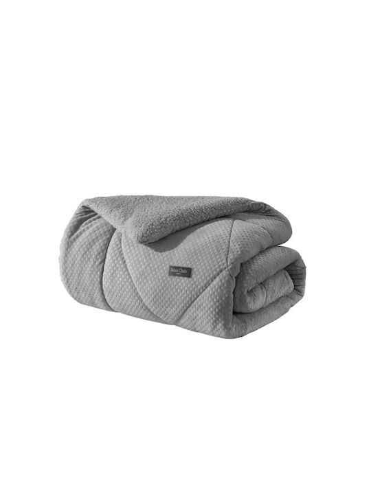 Saint Clair Husă de pătură Semi-dublu 180x240cm Argint 660 g/mp²Gsm