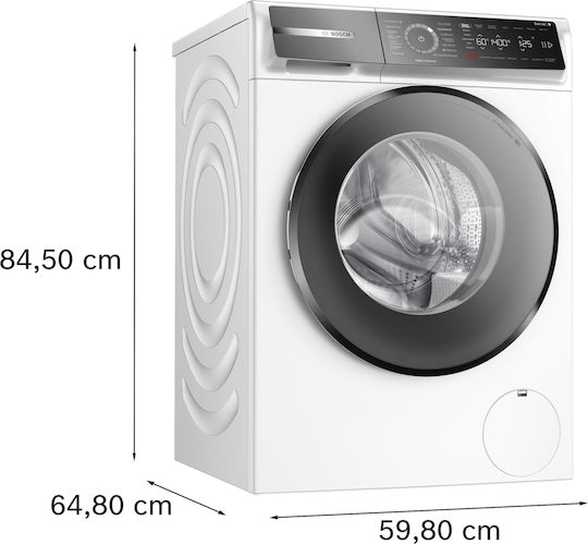 Bosch Πλυντήριο Ρούχων 9kg με Τεχνολογία Ατμού 1400 Στροφών Speed Perfect WGB24409GR
