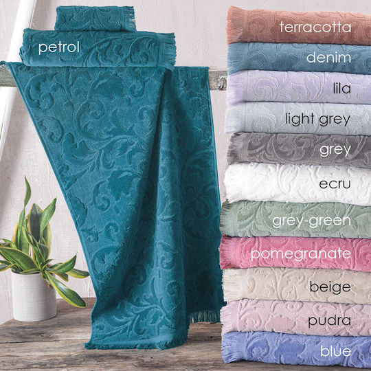 Rythmos Πετσέτα Χεριών Sienna 30x50εκ. Πετρόλ Βάρους 480gr/m²
