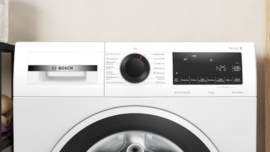 Bosch Waschmaschine 9kg mit Dampftechnologie 1400 Umdrehungen Bügeleisenhilfe WGG244ZEGR