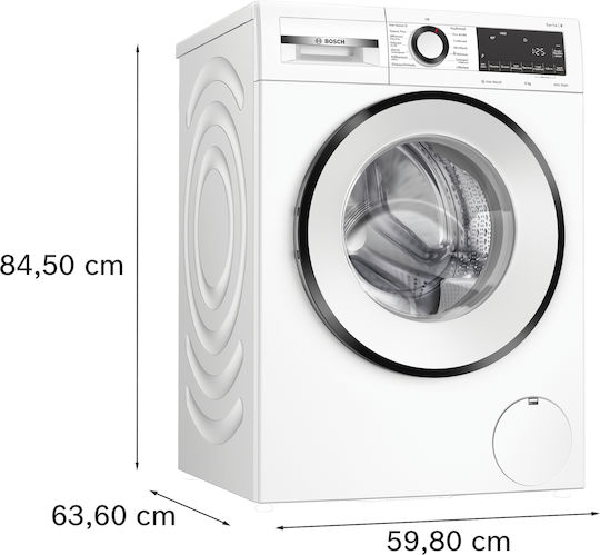 Bosch Washing Machine 9kg with Steam Technology 1400 Rounds Iron Assist WGG244Z1GR