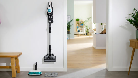 Bosch Unlimited 7 Презареждаща Вертикална Прахосмукачка 2 В 1 Stick И Ръчна 18V Тюркоазена