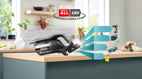 Bosch Unlimited Επαναφορτιζόμενη Σκούπα Stick 18V Μαύρη