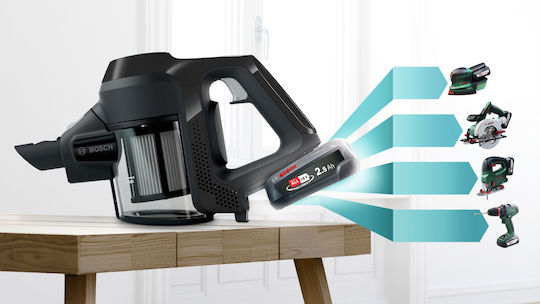 Bosch Επαναφορτιζόμενη Σκούπα Stick 18V Μαύρη BBS611BSC