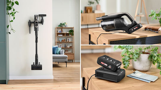 Bosch Unlimited 10 Reîncărcabilă Aspirator 2 în 1 Stick & De Mână 18V Neagră