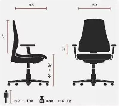 Hjh Оffice Saranto Офис Стол Черен
