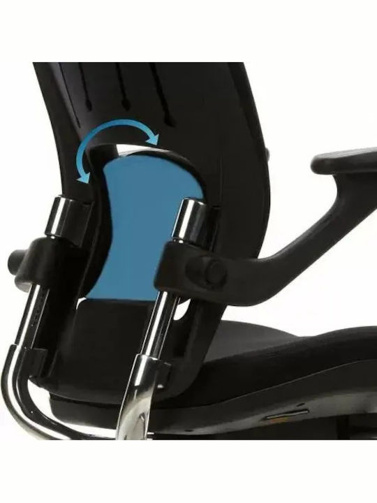 Hjh Оffice Vapor Lux Καρέκλα Γραφείου με Ανάκλιση και Ρυθμιζόμενα Μπράτσα Μαύρη