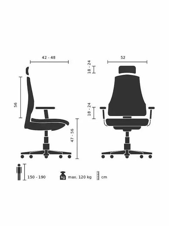 Hjh Оffice Falun Офис Стол С Регулируеми Подлакътници Черен