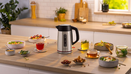 Bosch Mymoment Βραστήρας 1.7lt 2400W Ασημί