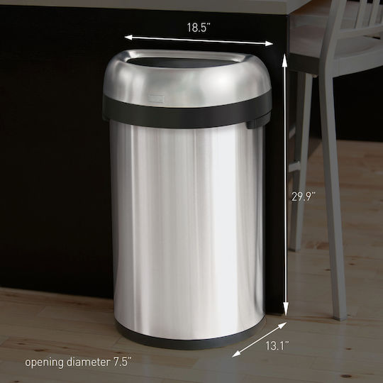 Simplehuman Πλαστικός Κάδος Απορριμμάτων 2x60lt