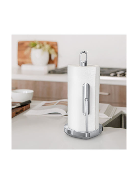 Simplehuman Metallic Silver Paper Towel Holder 20.3x17.8x38.1cm