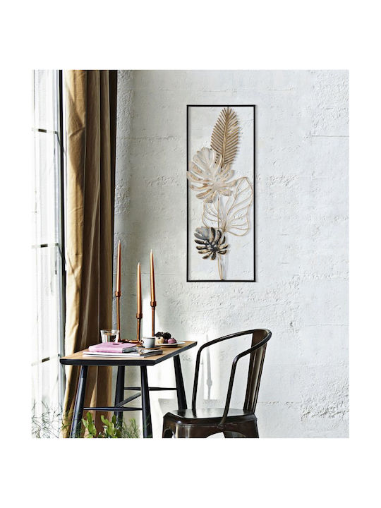 Mauro F Wall Decor Black Made of Metal 74x3x28.5cm