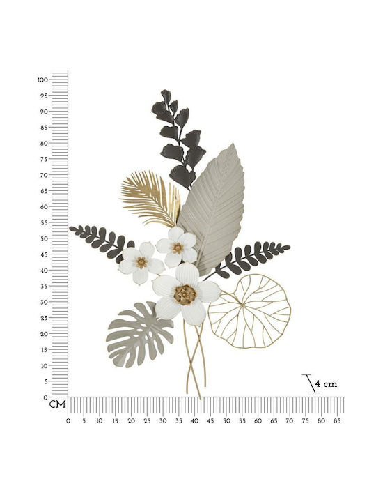Mauro F Wall Decor Black Made of Metal 96.5x4x71cm