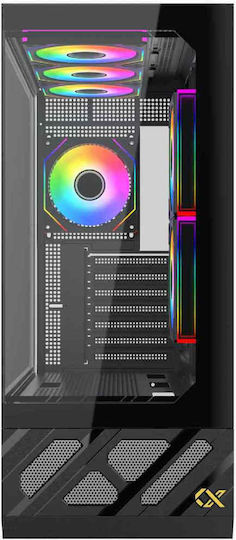 Xigmatek Alphard Pro Геймърско Midi Tower Компютърна Кутия с Страничен Прозорец и RGB Осветление Черна