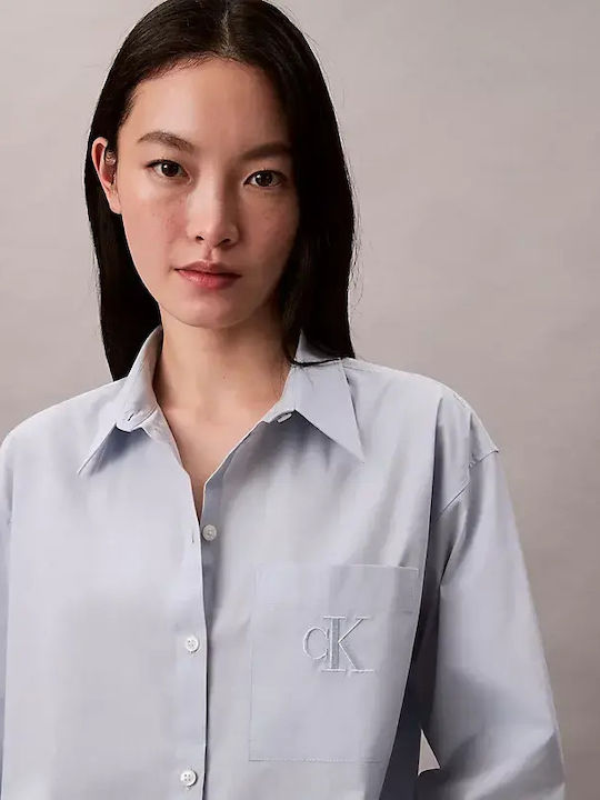 Women's Long Sleeve Shirt Light Blue