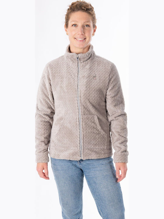 Becco Jacket W Fleece Damen Jacke Sepia
