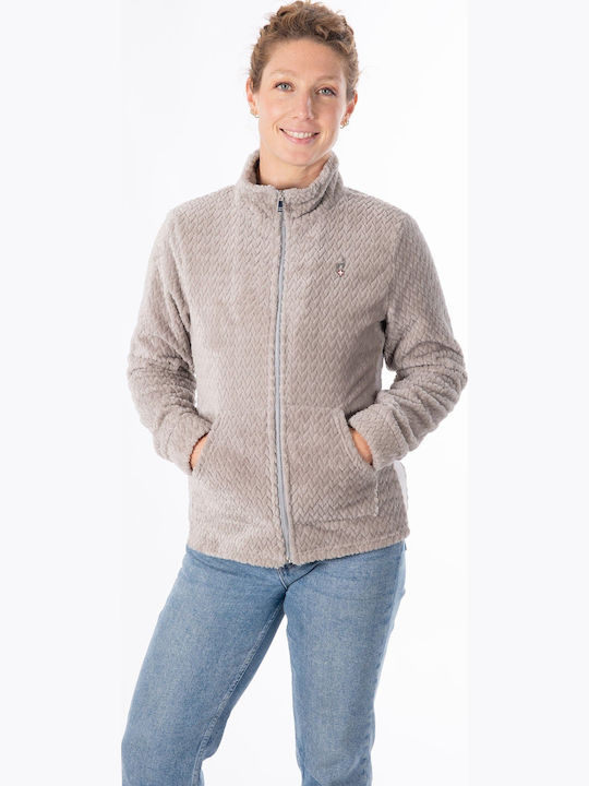 Becco Jacket W Fleece Damen Jacke Sepia