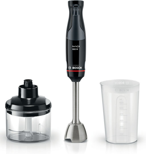 Bosch Serie 4 Ръчен Блендер с Неръждаема Пръчка 1000W Черен