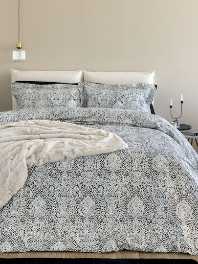 Palamaiki Ivy Kissenbezug-Set Oxford Grey 52x75cm.