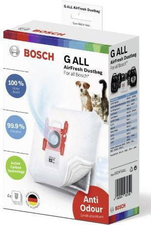 Bosch Σακούλες Σκούπας 4τμχ Συμβατή με Σκούπα Bosch / Siemens