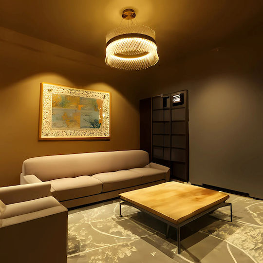 Alista Home Reglabil Lustră Auriu cu cristale