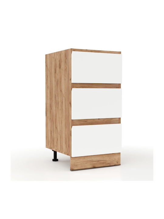 Soft Kitchen Floor Drawer Unit White 40x46x81.5pcs