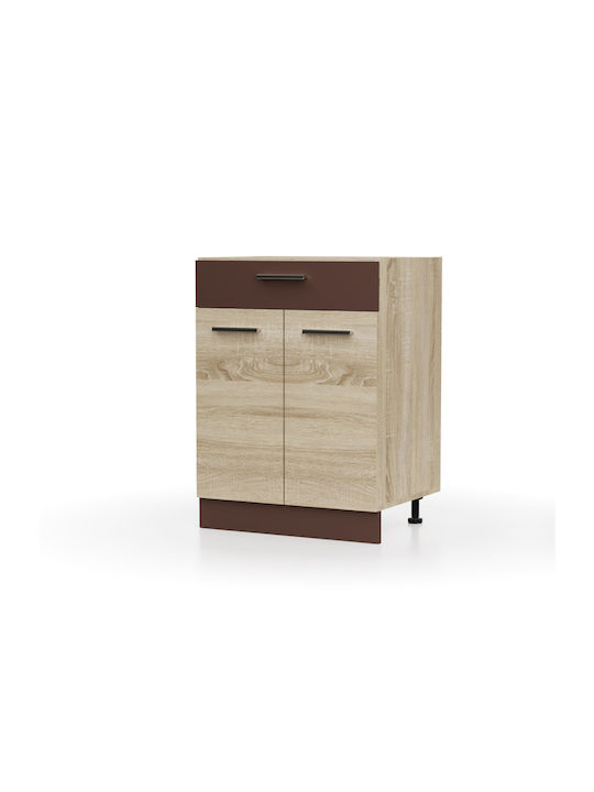 Alina Floor Cabinet Sonoma-Mokka 60x44.5x85cm
