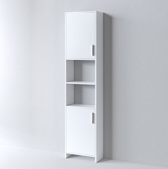 Martin Alon 2 Badezimmersäule Boden mit Melamin H40xB20xH170cm Weiß