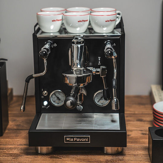 La Pavoni New Cellini Evolution Μηχανή Espresso 1520W Πίεσης 20bar Μαύρη