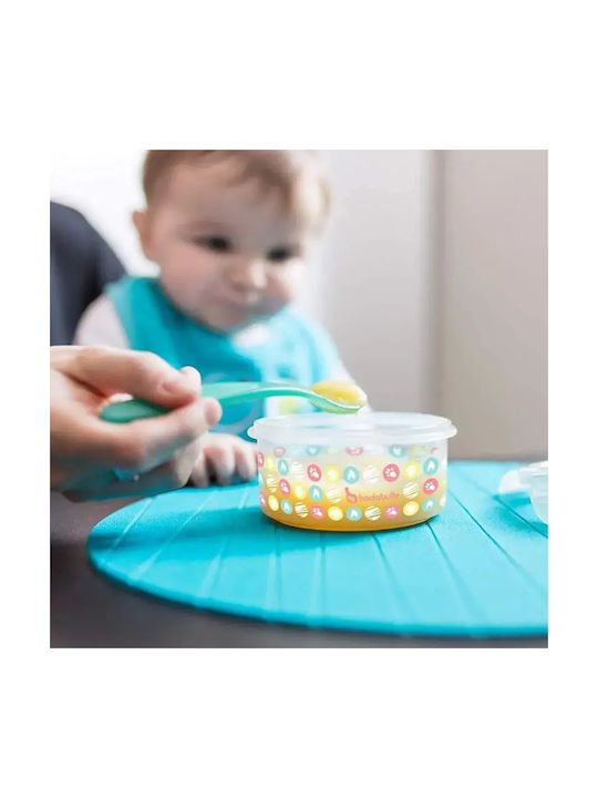 Badabulle Cutie pentru Mâncare Plastic Multicolor Potrivit pentru Cuptor cu Microunde 2buc