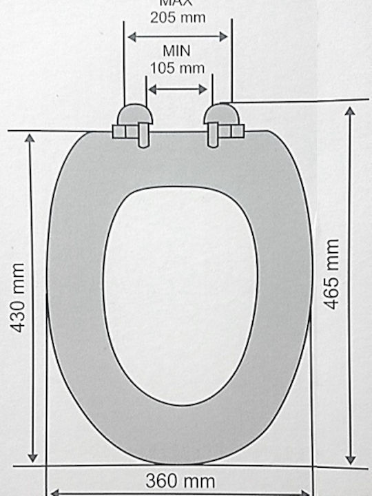 Wood Capac WC Lemn 43x36cm Maro