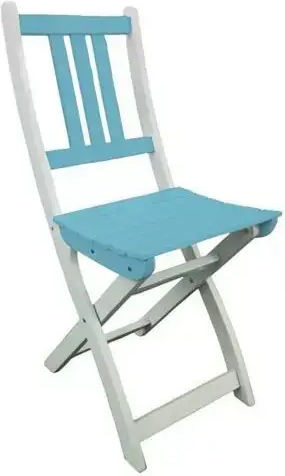 Scaun de exterior Lemn 13casa Albastru 2buc 36x50x56cm