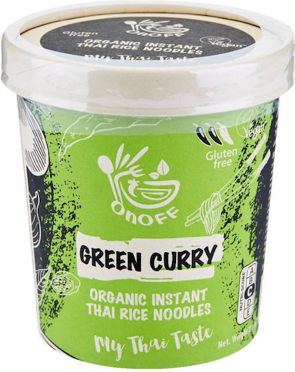 Instant Noodle Soup Green Curry Χωρίς Γλουτένη Onoff 75gr