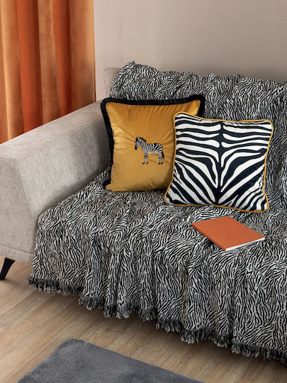 Palamaiki Grevi Ριχτάρι Πολυθρόνας Chenille 180x180εκ. Black