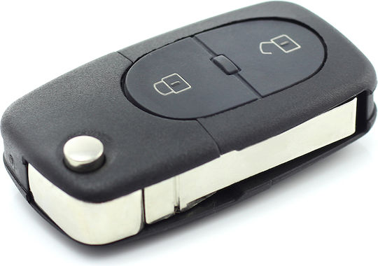 Husă Pentru Chei Auto Audi Tip Cuțit 2+1 Butoane 1 Buton Panică Baterie 1616 Carguard