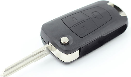 Opel 3-Button Flip Key Case Blade On Left