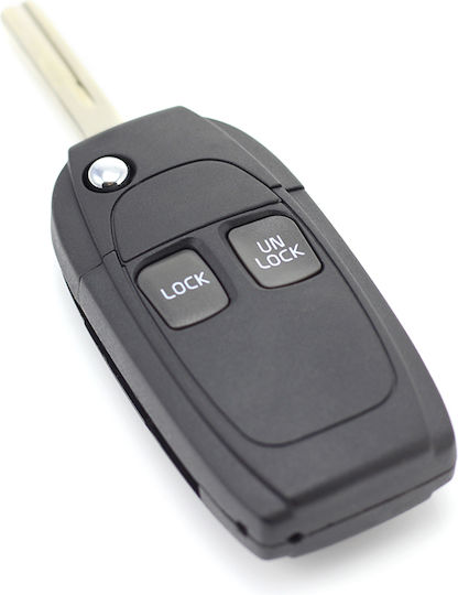 Husă pliabilă pentru chei auto Volvo cu 2 butoane