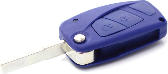 Fiat Knife-type Key Case 2 Buttons Blue