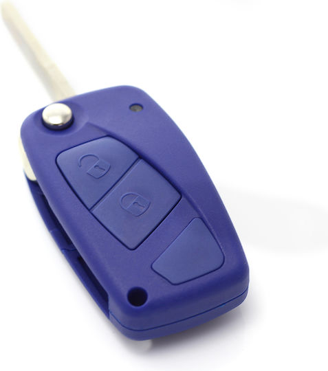Fiat Knife-type Key Case 2 Buttons Blue